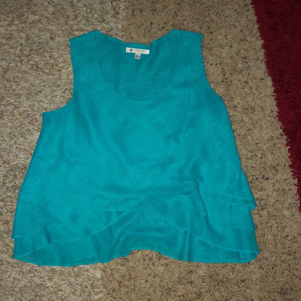 Versona teal blouse